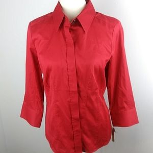 NWT Talbot's Petites red button down US SZ 10p